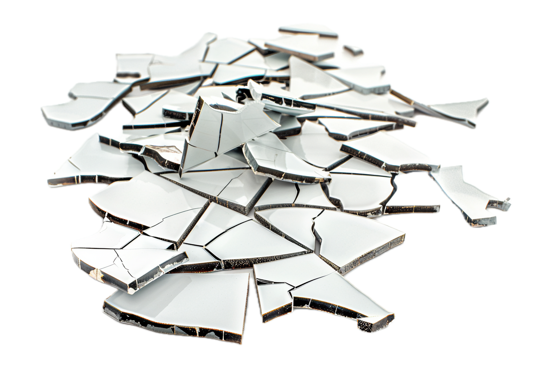 AI generated Broken Ceramic Tiles Pile png 41166588 PNG