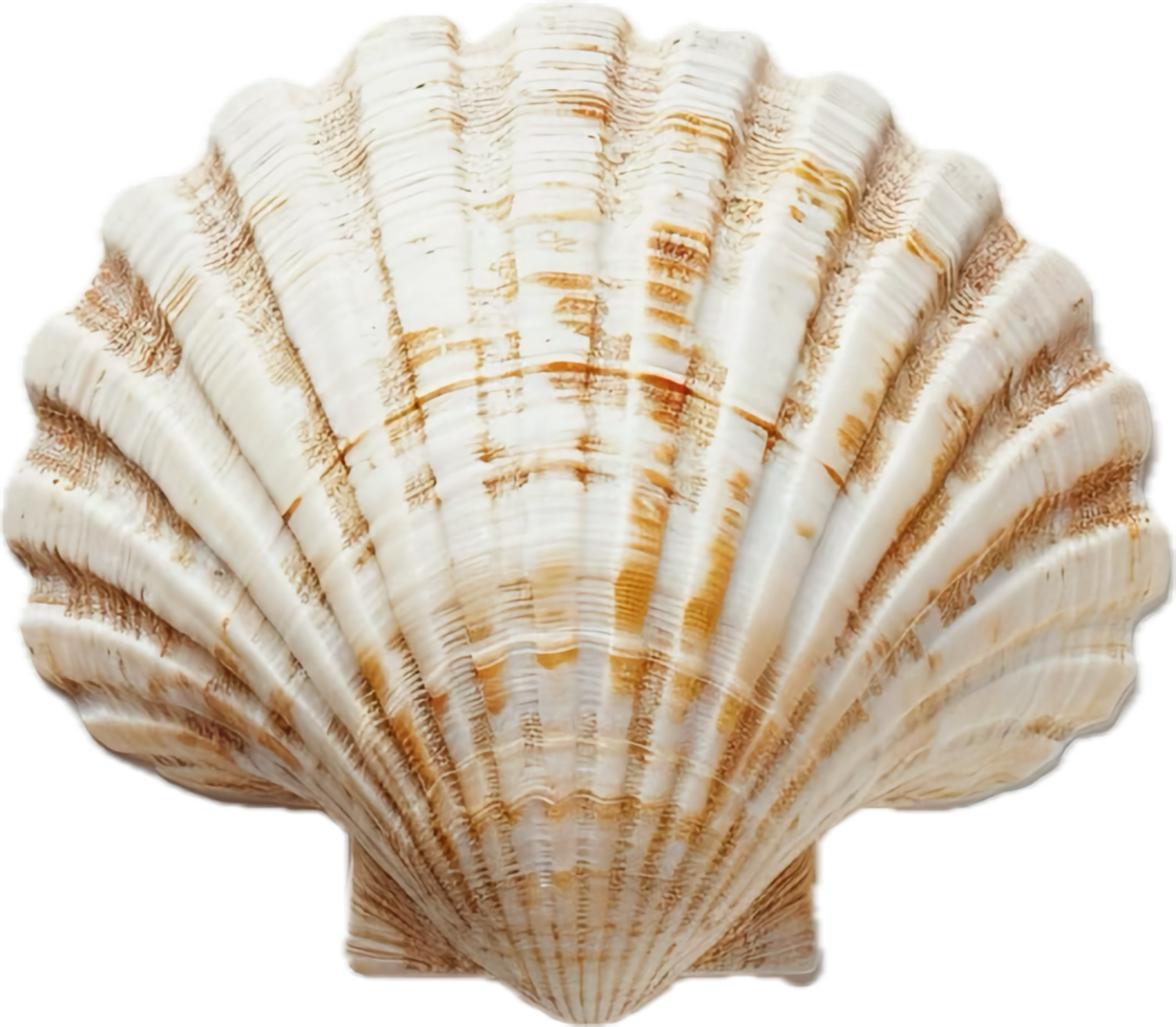 AI generated Vibrant Striped Seashell png