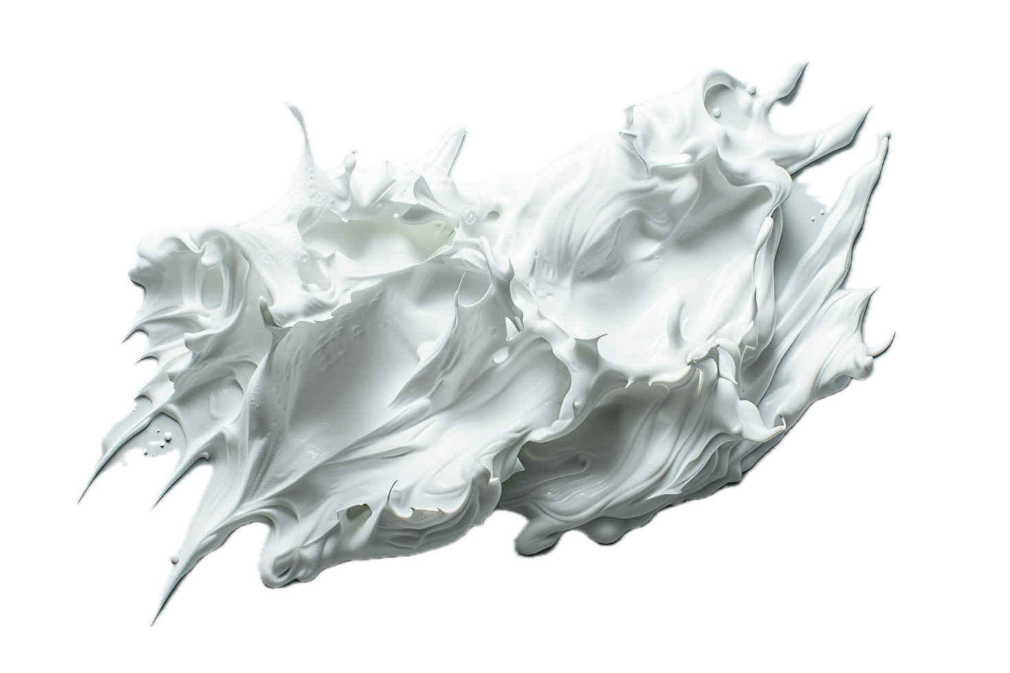 AI generated Abstract White Cream Texture Splash png