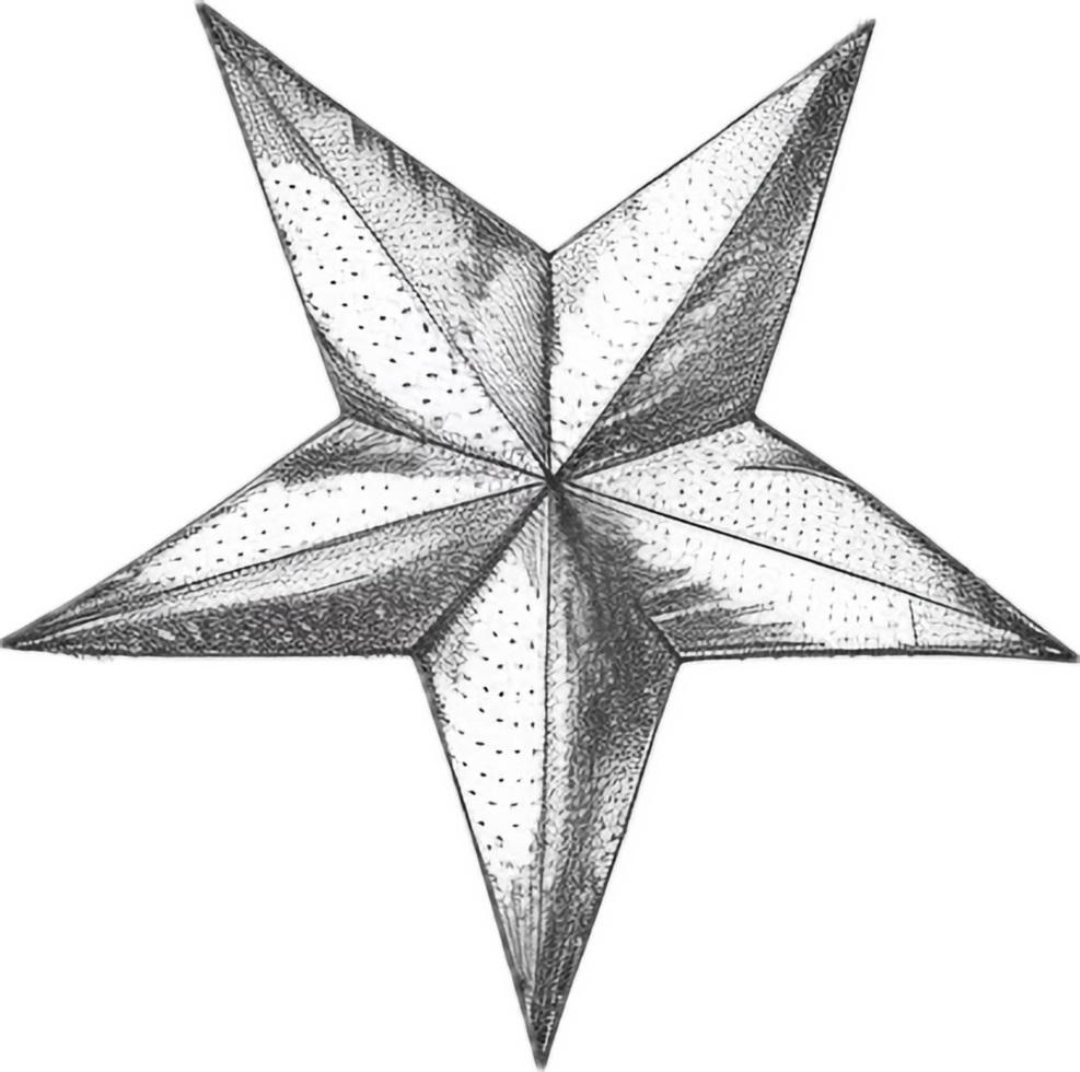 AI generated Monochrome Sketch of Starfish png