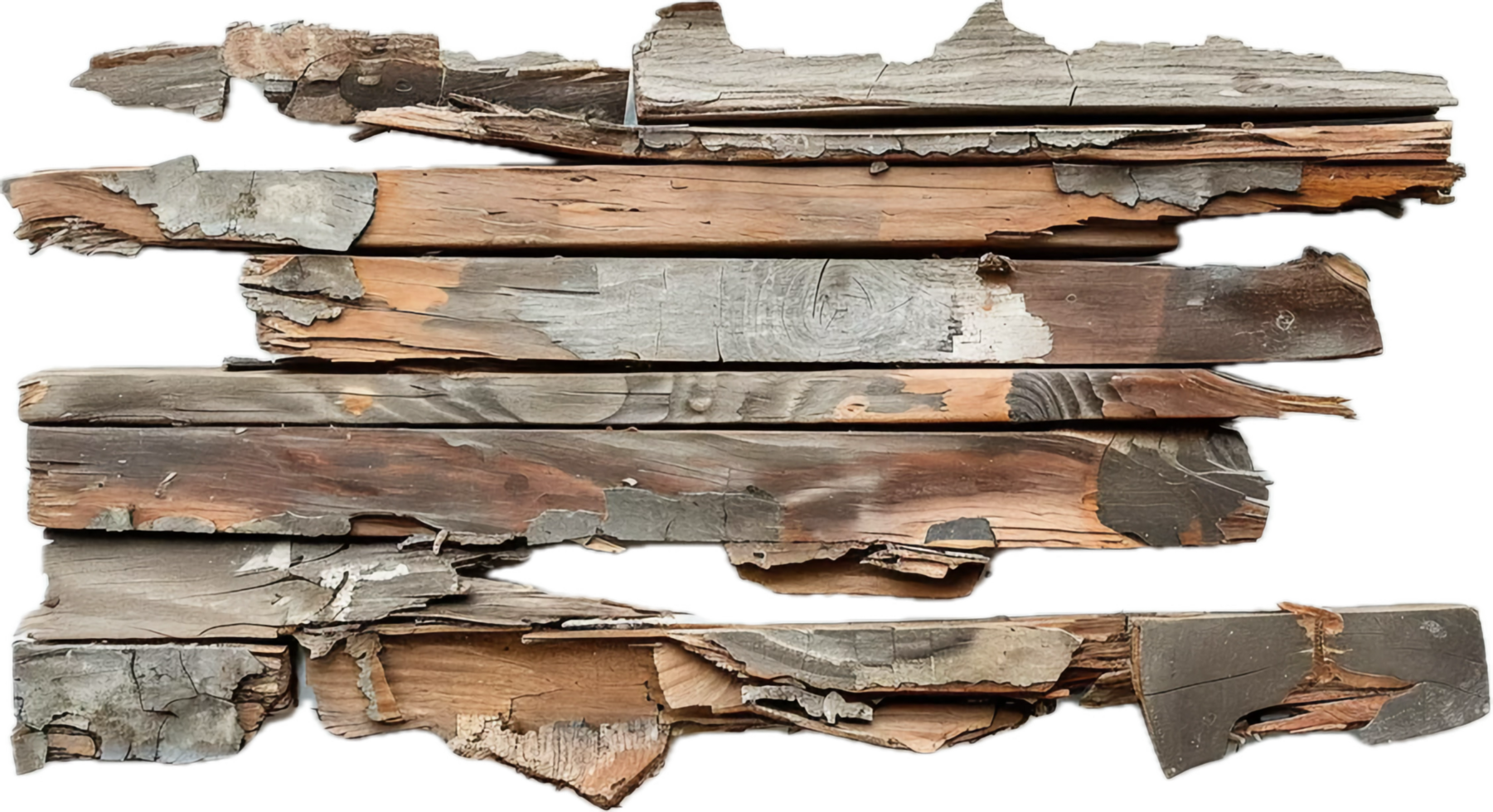 AI generated Weathered Wooden Planks png