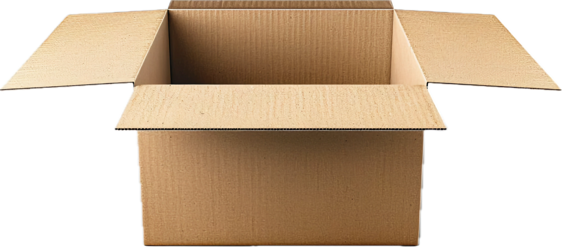 AI generated Open Empty Cardboard Box png