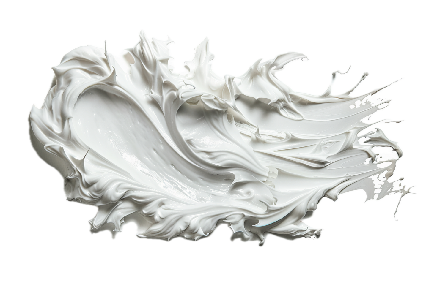 AI generated Abstract White Cream Texture Splash png