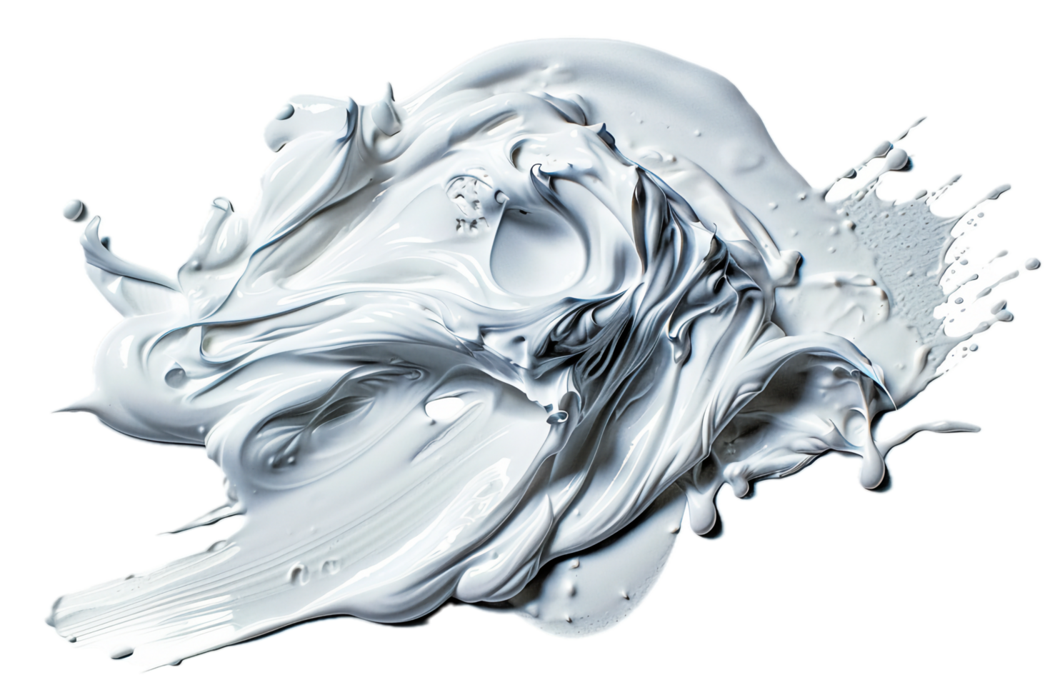 AI generated Abstract White Cream Texture Splash png