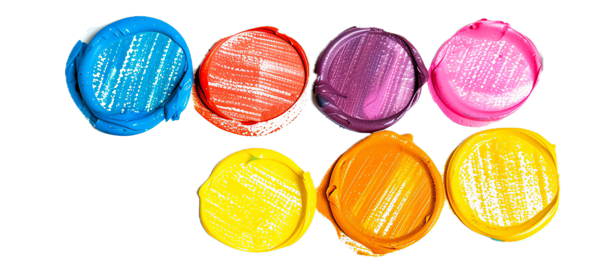 AI generated Assorted Colors Pastel Crayons Circles png