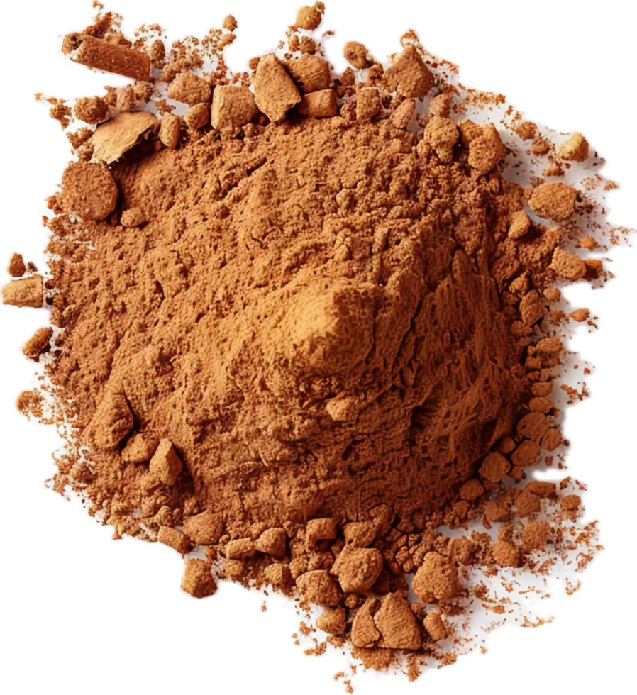 ai gerado fechar-se do terra canela especiaria pilha png