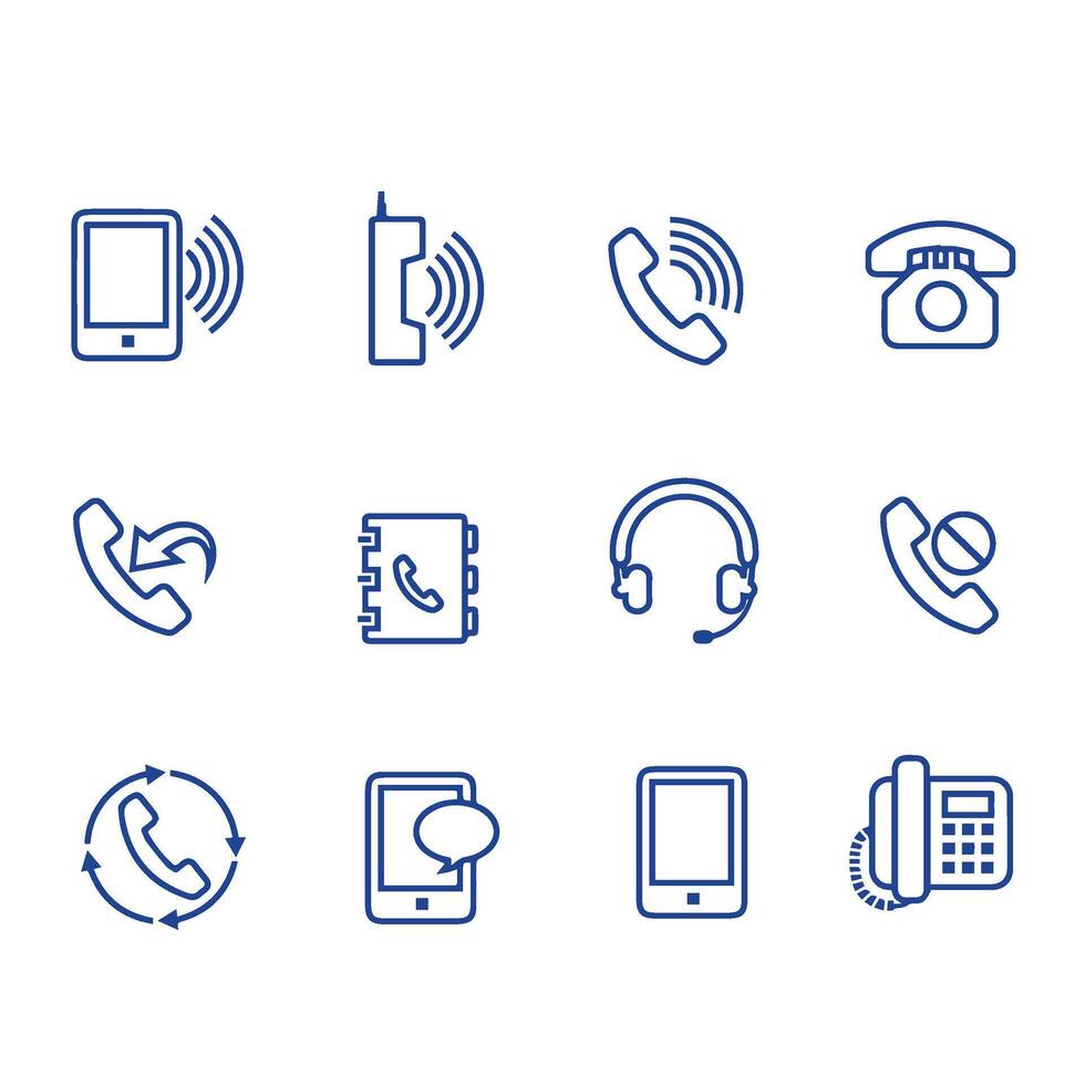 Call phone vector icon set