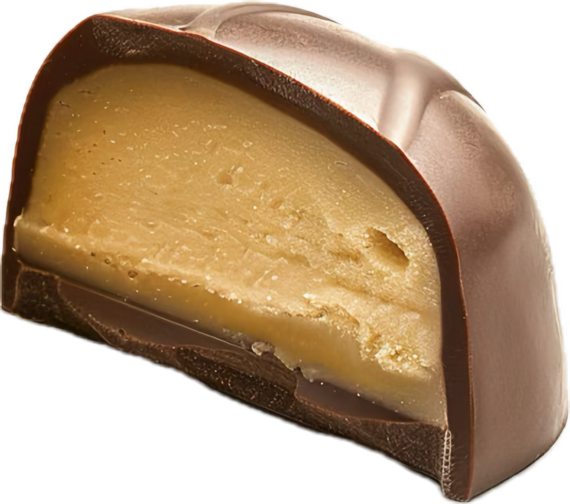AI generated Luxury Chocolate Praline with Almond and Caramel png
