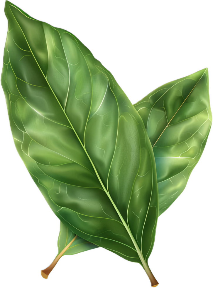 AI generated Fresh Green Bay Leaves png