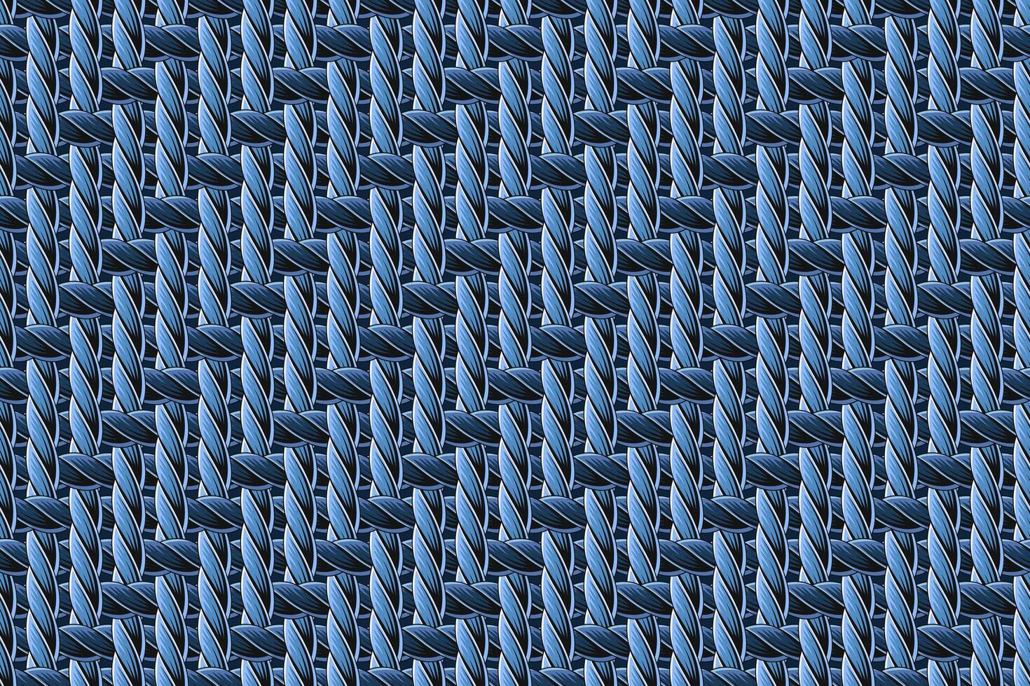 Seamless pattern with dense, tight interwoven fiber. Mat, rug texture with traditional denim weave. Vintage style. Not AI vector