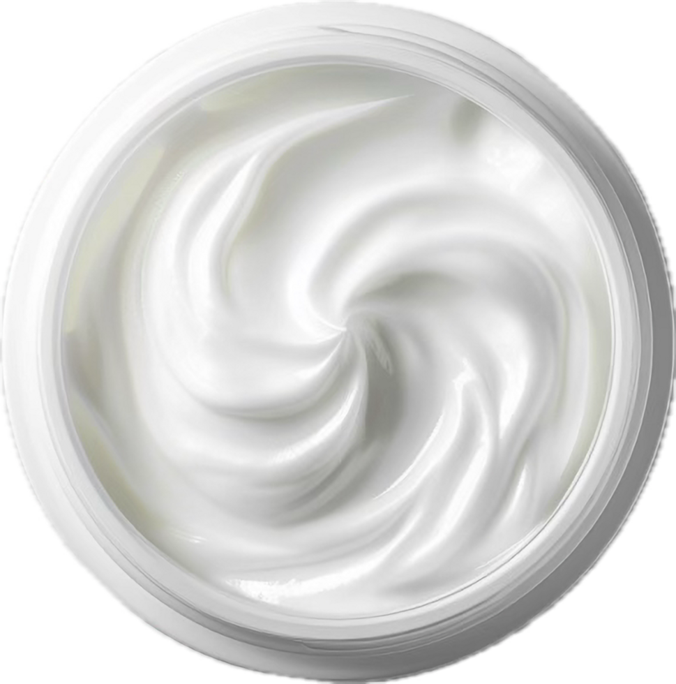 ai généré Frais crémeux blanc cosmétique crème texture png