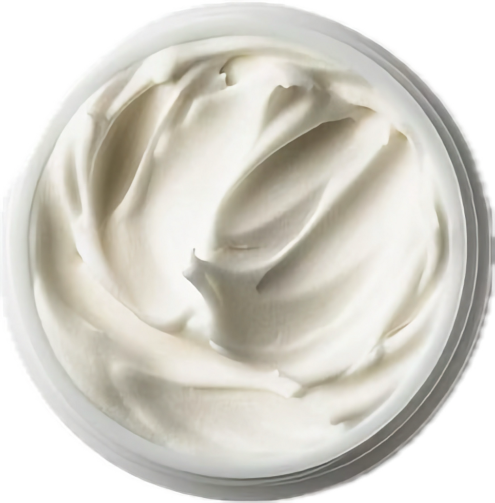 AI generated Fresh Creamy White Cosmetic Cream Texture png