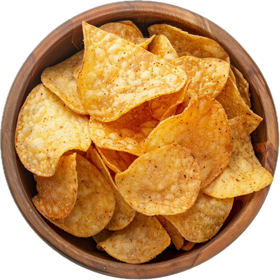 AI generated Crispy Tortilla Chips in Salsa Dip Bowl png