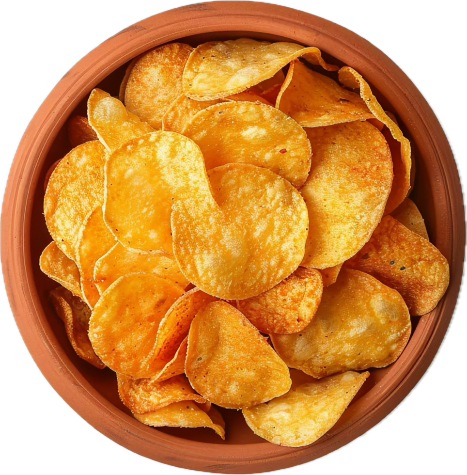 AI generated Crispy Tortilla Chips in Salsa Dip Bowl png