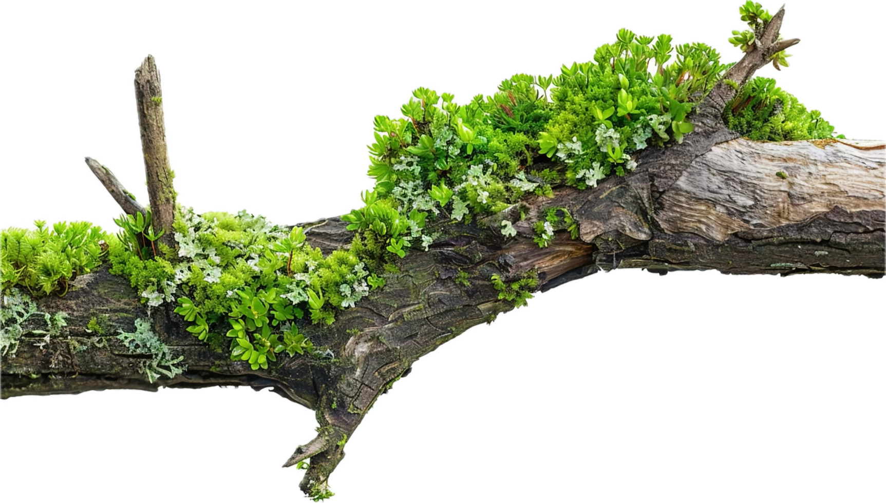 ai gerado bonsai árvore com exuberante verde musgo png