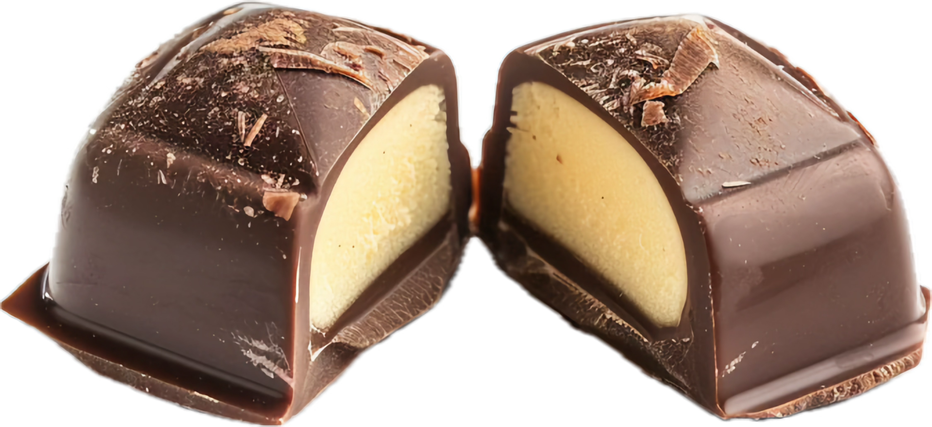 AI generated Luxury Chocolate Praline with Almond and Caramel png
