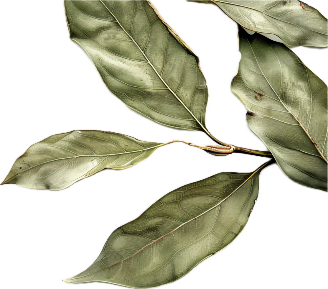 AI generated Dried Bay Leaves png