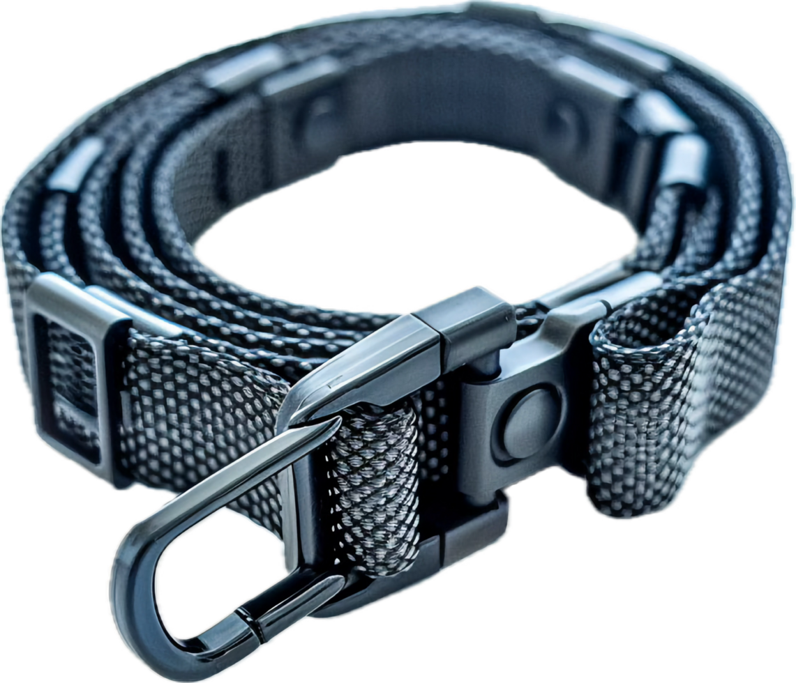 AI generated Tactical Belt with Metal Buckle png