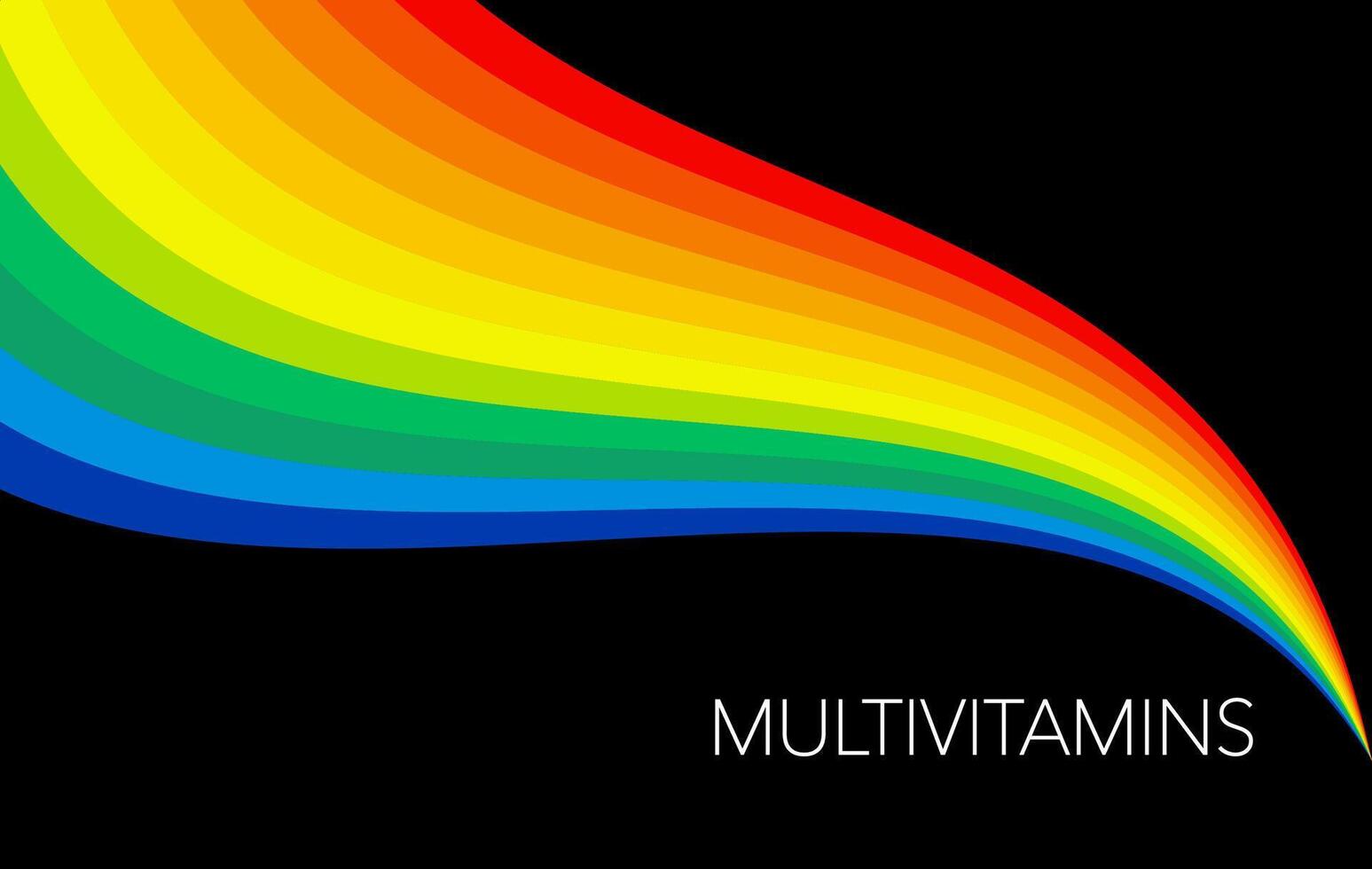 multi vitamina mineral complejo suplemento, etiqueta diseño. natural medicina logo modelo con Copiar espacio para tu texto. vector aislado en negro antecedentes