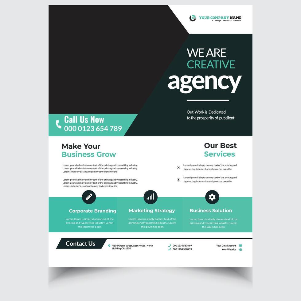 Corporate Flyer Design Template vector