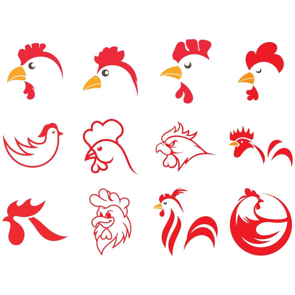 colección de pollo logos vector