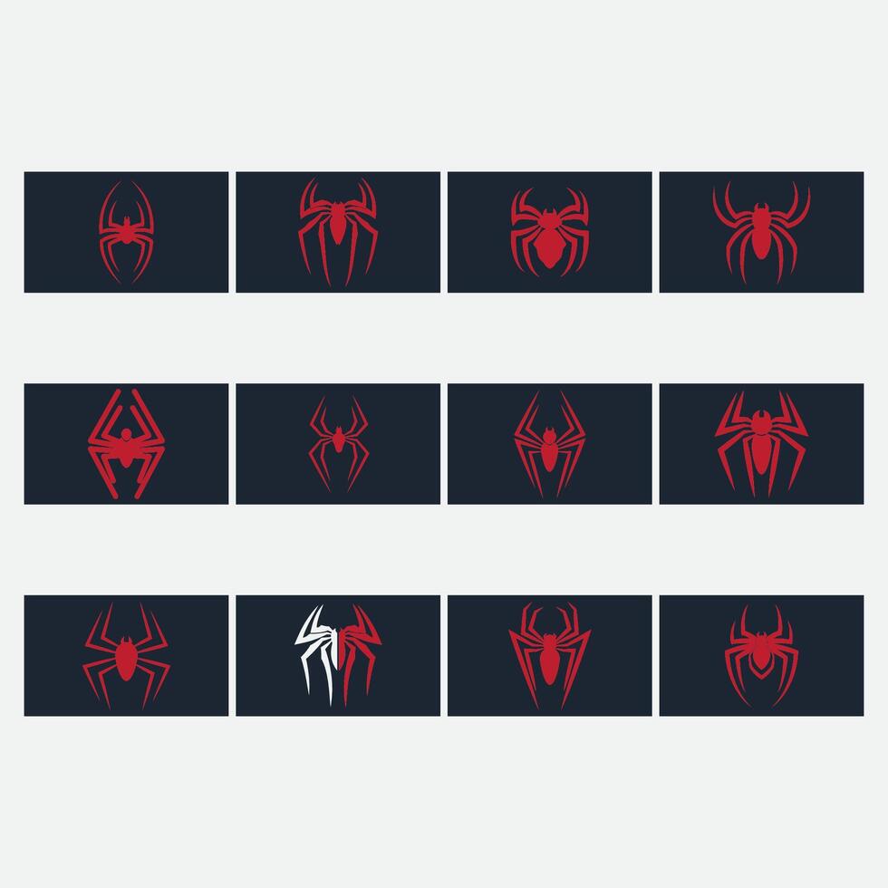 colección de araña vector