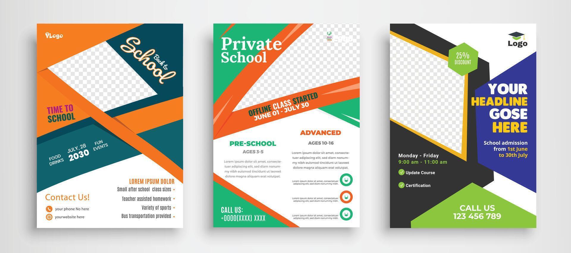 Education Book Cover Design Template in A4. Can be adapt to Brochure, Annual Report, Magazine, Poster, Business Presentation vector