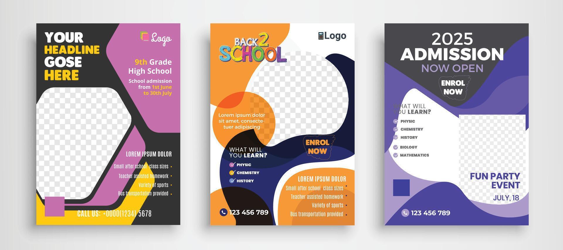 Education Book Cover Design Template in A4. Can be adapt to Brochure, Annual Report, Magazine, Poster, Business Presentation vector