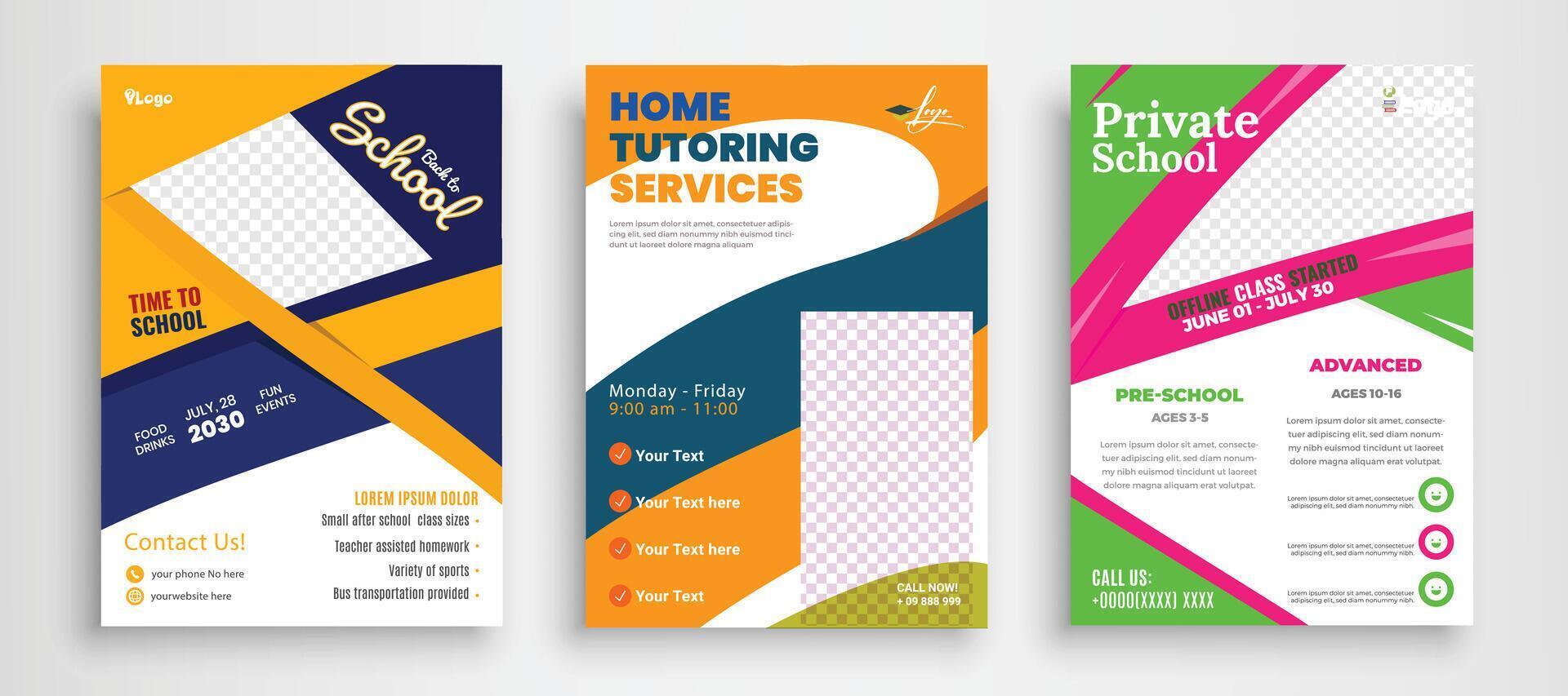 Education Book Cover Design Template in A4. Can be adapt to Brochure, Annual Report, Magazine, Poster, Business Presentation vector