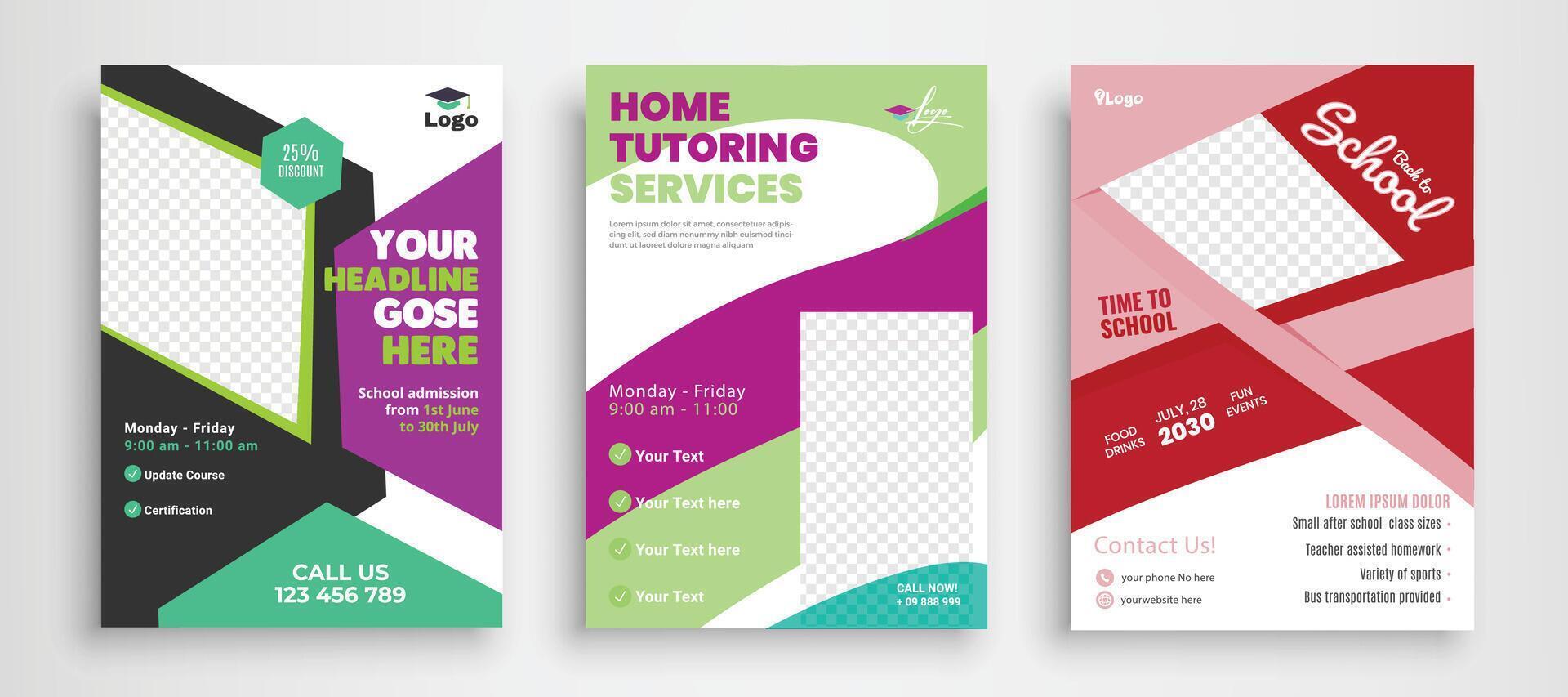 Education Book Cover Design Template in A4. Can be adapt to Brochure, Annual Report, Magazine, Poster, Business Presentation vector