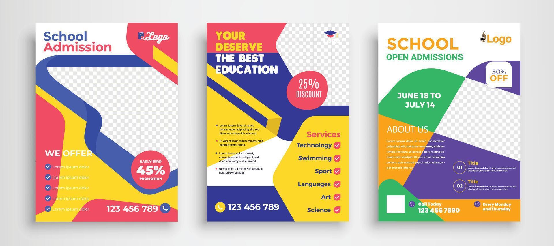 Education Book Cover Design Template in A4. Can be adapt to Brochure, Annual Report, Magazine, Poster, Business Presentation vector