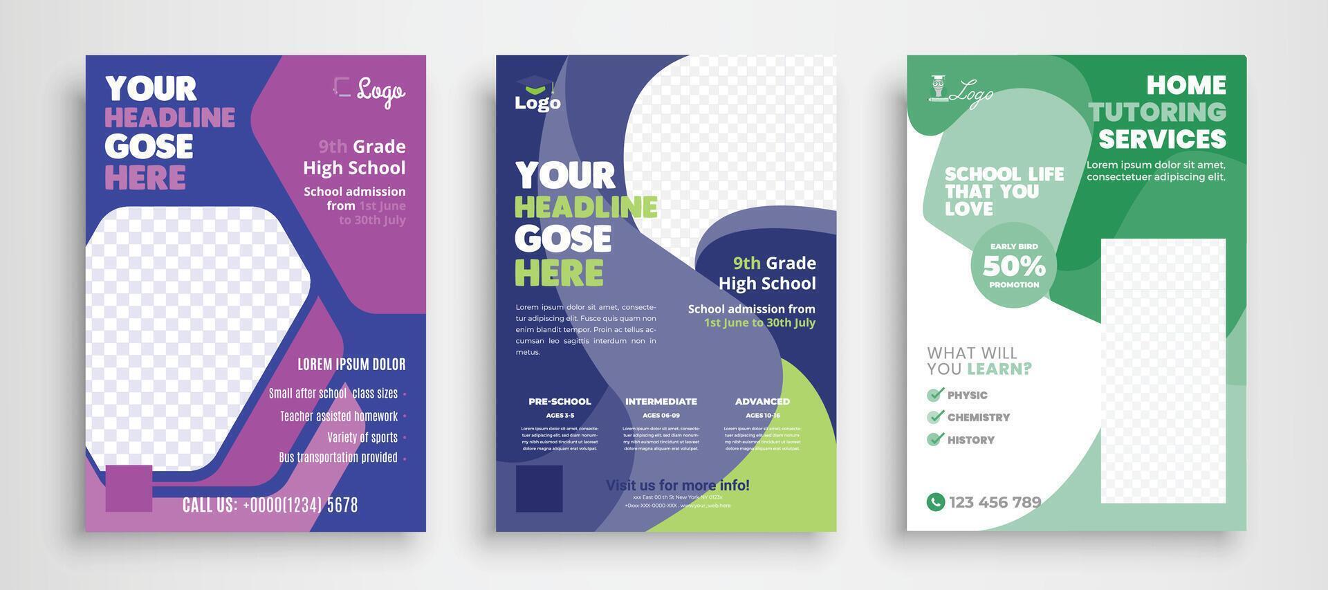 Education Book Cover Design Template in A4. Can be adapt to Brochure, Annual Report, Magazine, Poster, Business Presentation vector