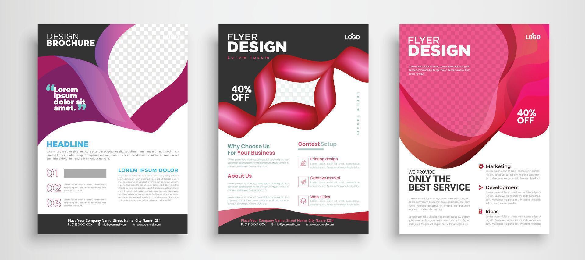 Template vector design for Brochure, Annual Report, Magazine, Poster, Corporate Presentation, Portfolio, Flyer