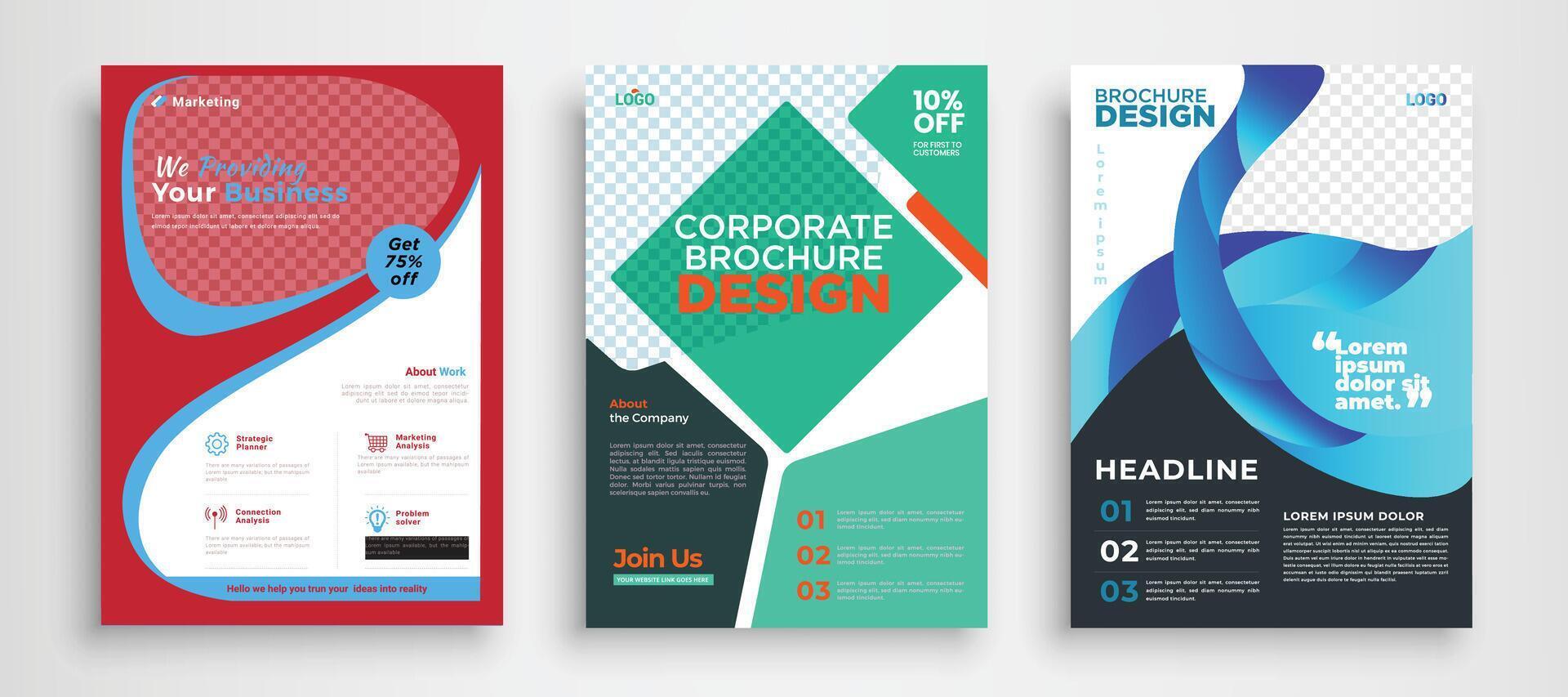 Template vector design for Brochure, Annual Report, Magazine, Poster, Corporate Presentation, Portfolio, Flyer