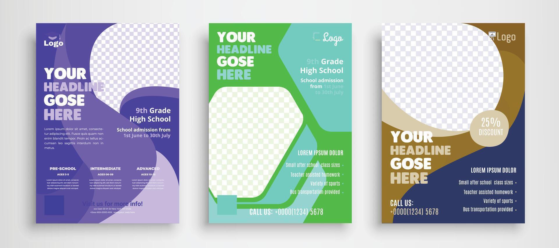 Education Book Cover Design Template in A4. Can be adapt to Brochure, Annual Report, Magazine, Poster, Business Presentation vector