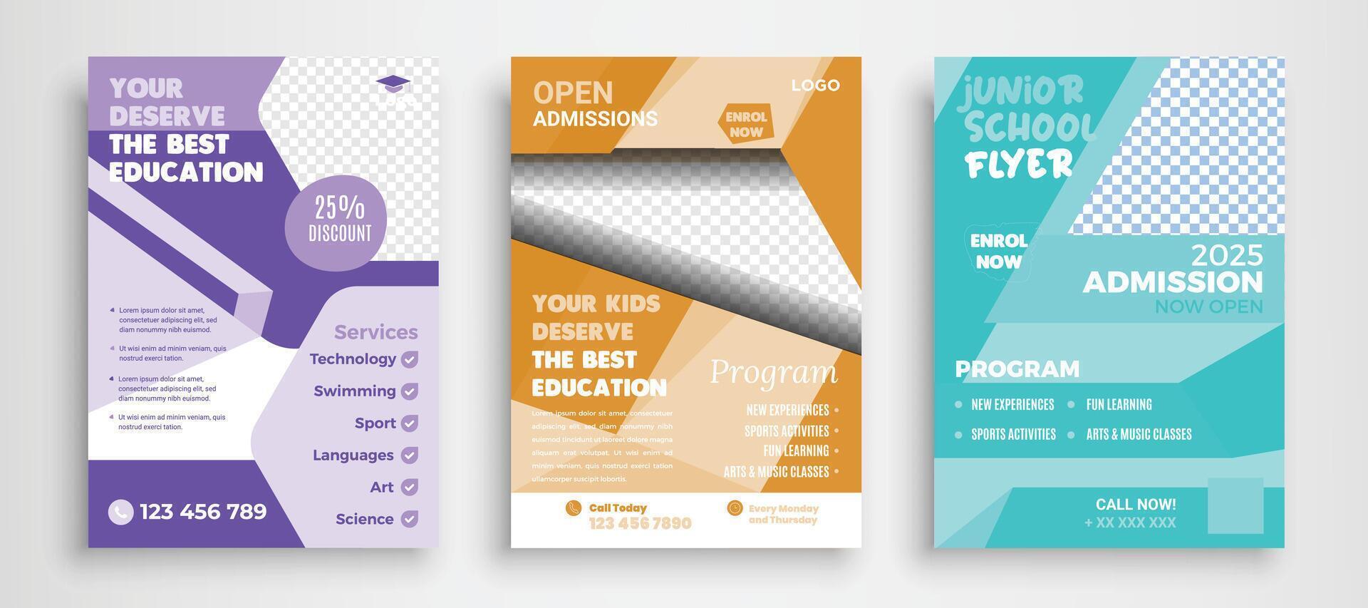 Education Book Cover Design Template in A4. Can be adapt to Brochure, Annual Report, Magazine, Poster, Business Presentation vector