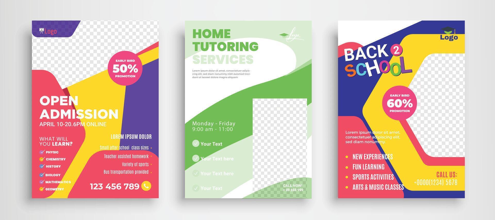 Education Book Cover Design Template in A4. Can be adapt to Brochure, Annual Report, Magazine, Poster, Business Presentation vector