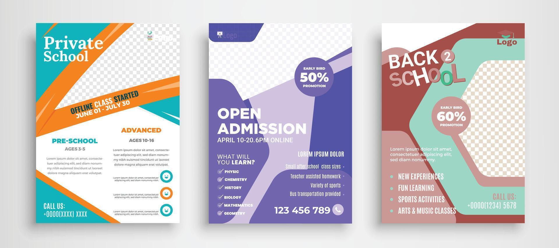 Education Book Cover Design Template in A4. Can be adapt to Brochure, Annual Report, Magazine, Poster, Business Presentation vector