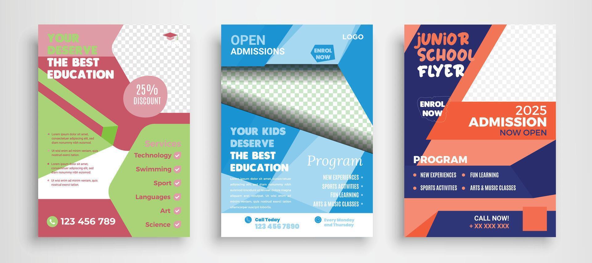 Education Book Cover Design Template in A4. Can be adapt to Brochure, Annual Report, Magazine, Poster, Business Presentation vector