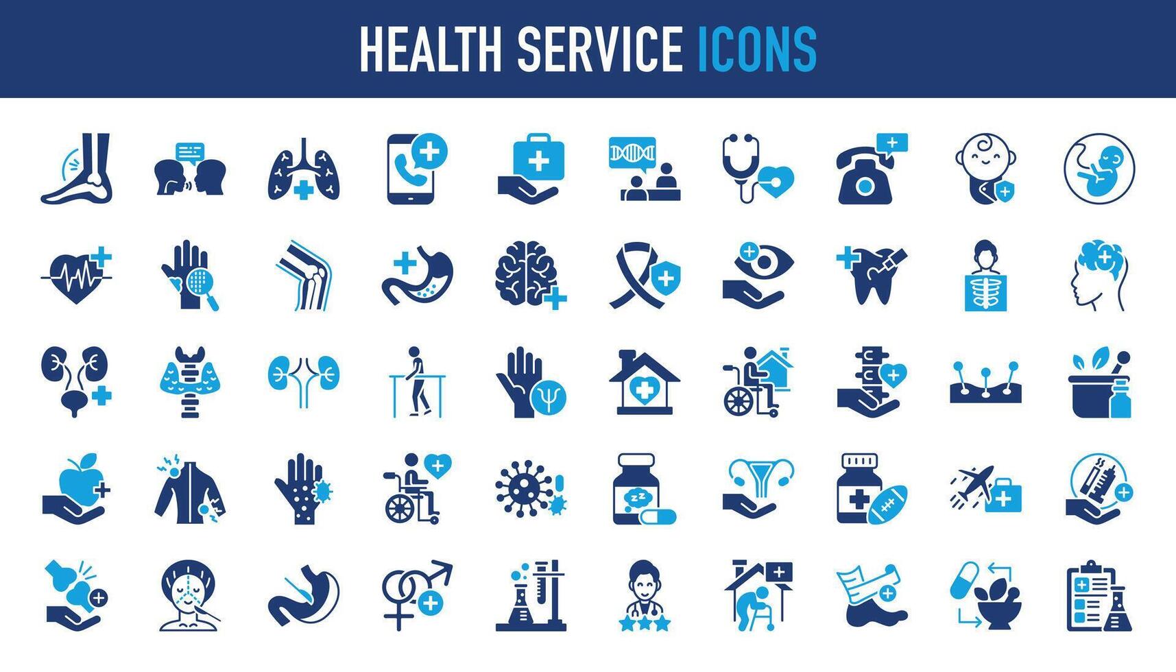 salud Servicio icono colocar. conteniendo tal como doctor, medicamento, hospital, tratamiento, cuidado de la salud, enfermero, pastillas, clínica y más. sólido vector íconos recopilación.