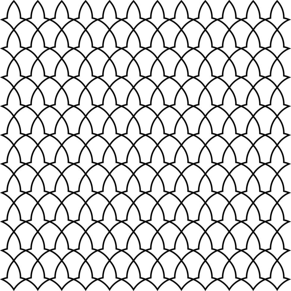 resumen islámico sin costura modelo. Ramadán islámico modelo. negro y blanco modelo antecedentes vector