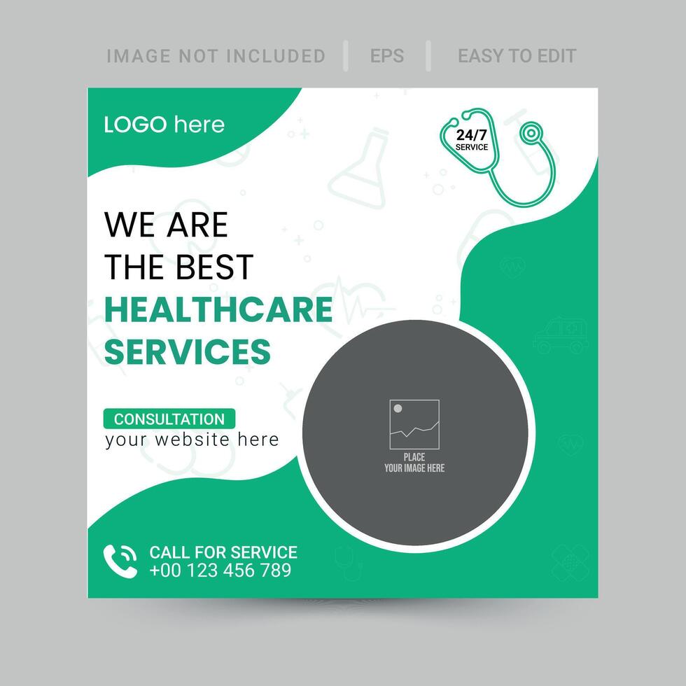 CBD oil banner or square flyer for social media post template vector