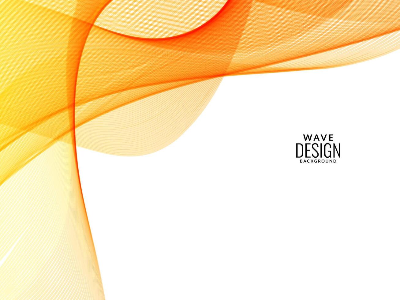 Decorative design modern pattern with stylish smooth yellow wave background vector