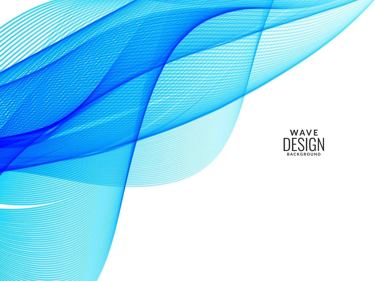 Modern blue flowing stylish wave background illustration pattern vector