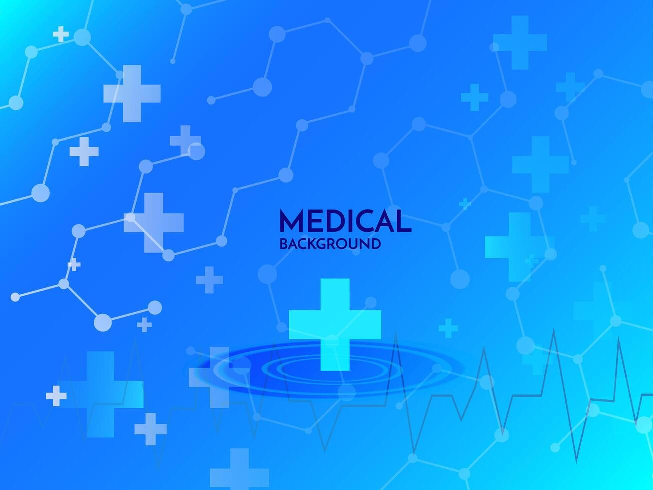 Blue healthcare and medical science background vector