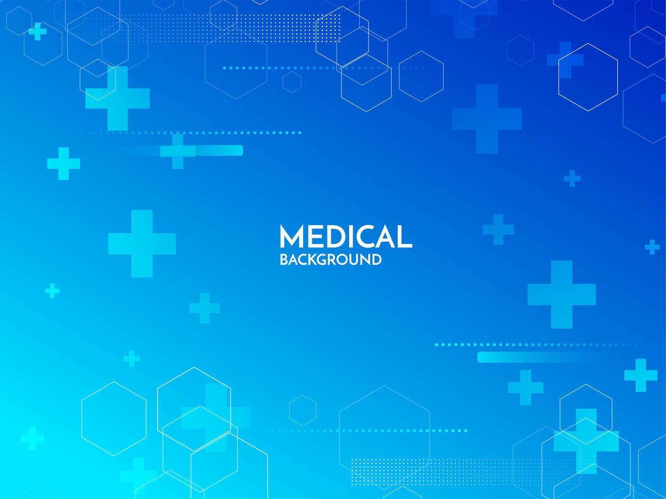 Blue healthcare and medical background with plus sign vector