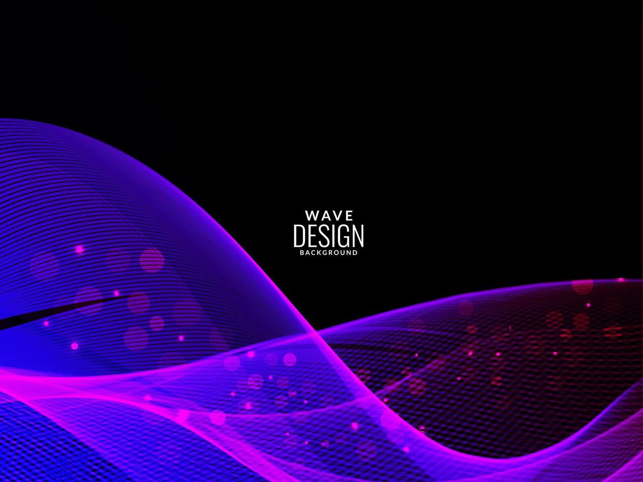 Modern blue flowing stylish wave background illustration pattern vector