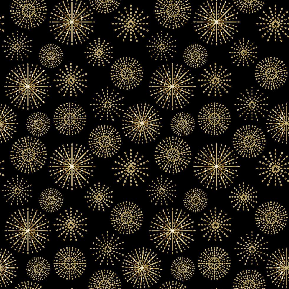 Art deco golden and black seamless pattern vector