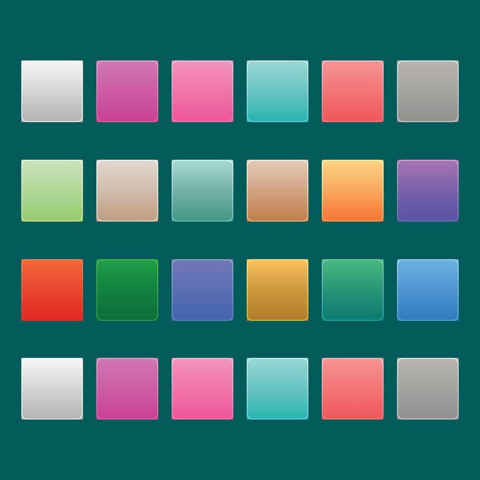 Colorful squares on a green background vector. vector