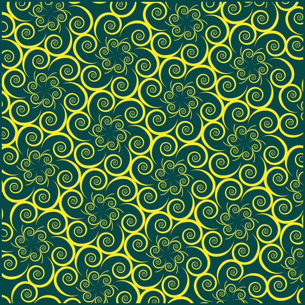A green and yellow swirl pattern. vector